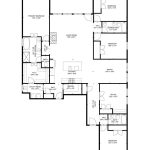 Black and white floor plan showing a primary bedroom, three additional bedrooms, living room, dining room, kitchen, office, utility room, three bathrooms, half bath, and several closets, with labeled dimensions for each room.